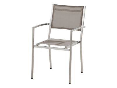 4 Seasons Outdoor Plaza Gartenstuhl, mocca, stapelbar