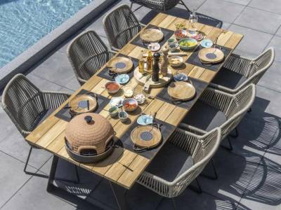 4 Seasons Outdoor Ramblas dining Sessel Taupe inkl. Kissen