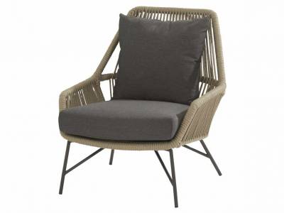 4 Seasons Outdoor Ramblas living Sessel Taupe inkl. 2 Kissen