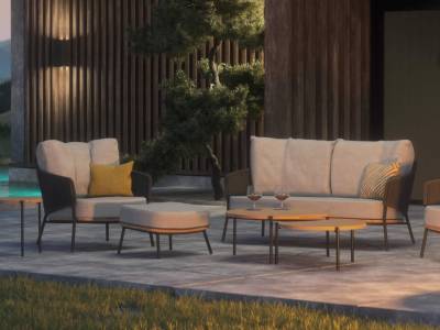 4 Seasons Outdoor Ravello Living-Sofa inkl. 4 Kissen