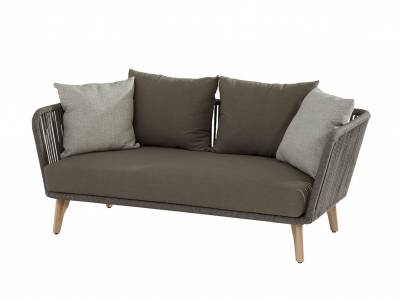 4 Seasons Outdoor Santander 2,5 Sitzer Sofa, Rope Band Mid grey