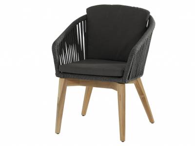 4 Seasons Outdoor Santander Dining Stuhl, anthrazit 4er-Set