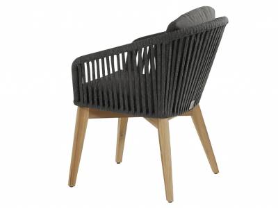 4 Seasons Outdoor Santander Dining Stuhl, anthrazit 4er-Set
