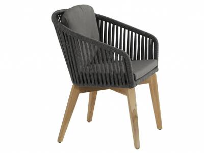 4 Seasons Outdoor Santander Dining Stuhl, anthrazit 4er-Set