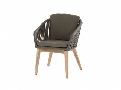 4 Seasons Outdoor Santander Dining Stuhl Rope Band Mid grey