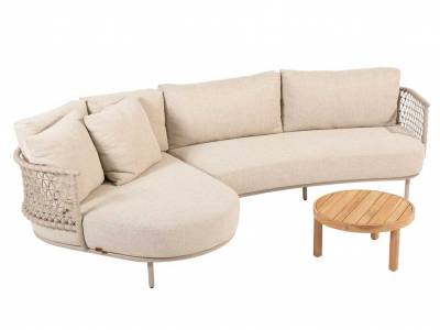 4 Seasons Outdoor Sardinia 2-Sitzer Sofa mit 3 Polster und Kissen