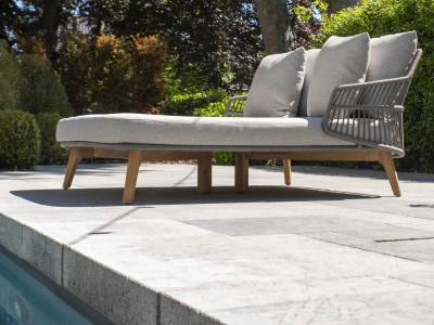 4 Seasons Outdoor Sempre Daybed Teak inkl. 6 Kissen