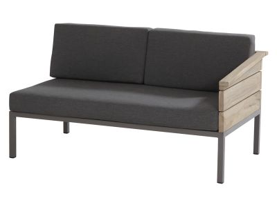 4 Seasons Outdoor Serie Cava Teak, 2-Sitzer mit Armlehne links