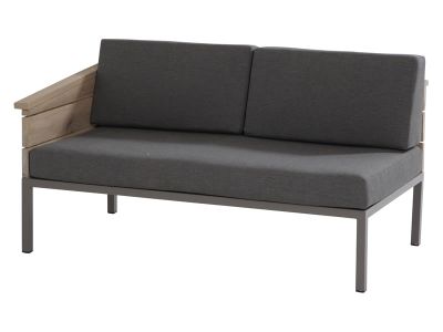 4 Seasons Outdoor Serie Cava Teak, 2-Sitzer mit Armlehne rechts