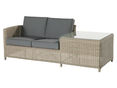 4 Seasons Outdoor Serie Lodge, 2 Sitzer mit Tisch, Armlehne rechts