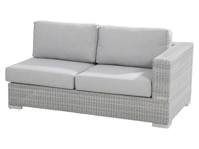 4 Seasons Outdoor Serie LUCCA, 2-Sitzer Armlehne links, polyloom ice