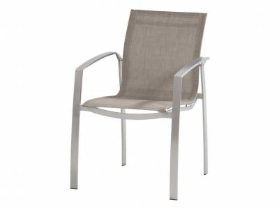 4 Seasons Outdoor Summit Gartenstuhl aus Edelstahl, mocca