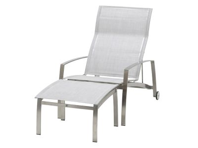 4 Seasons Outdoor Summit Liegestuhl aus Edelstahl, aschgrau oder mocca