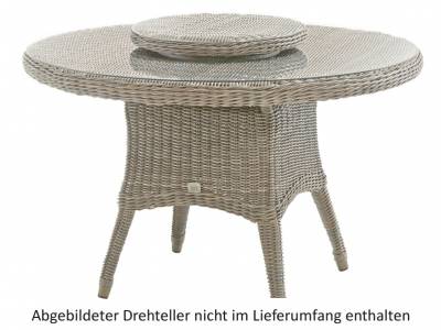 4 Seasons Outdoor Victoria, Gartentisch, Ø 130 cm mit Schirmloch