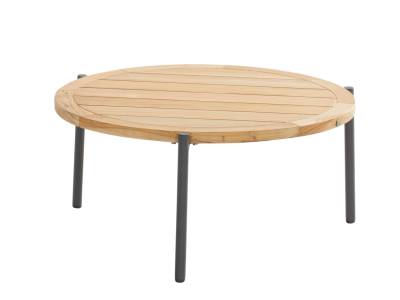 4 Seasons Outdoor Yoga Kaffeetisch teak anthrazit, Ø 73 cm