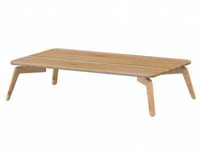 4 Seasons Outdoor Zucca Kaffee-Tisch Teak natur, 120 x 70 x 30cm