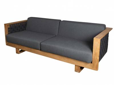Cane-line Angle 3-Sitzer Sofa, Inkl. grey Cane-line AirTouch Kissen