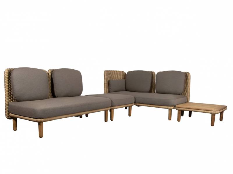 Cane-line Arch Ecksofa m/ niedriger Rückenlehne & Tisch