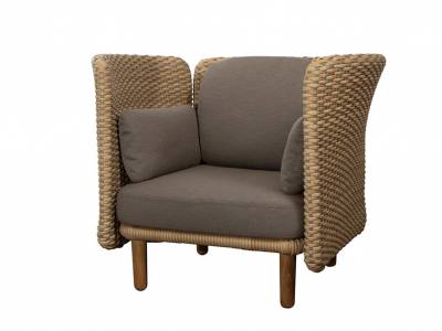 Cane-line Arch Lounge Chair m/ niedriger Armlehne/Rückenlehne, inklusive Kissen
