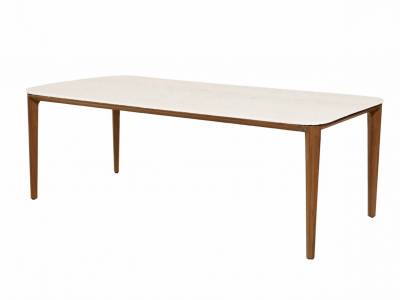 Cane-line Aspect Tisch, 210 x 100 cm, Teak Tischplatte: Travertin Look Keramik