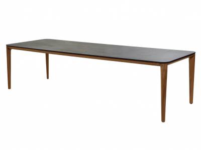 Cane-line Aspect Tisch, 280 x 100 cm, Teak Tischplatte Keramik Black