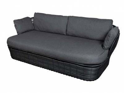 Cane-line Basket 2-Sitzer Sofa, inkl. Cane-line AirTouch Kissensatz, Cane-line Weave Grey