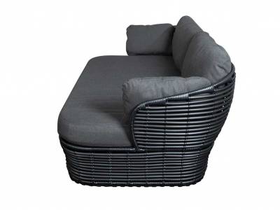 Cane-line Basket 2-Sitzer Sofa, inkl. Cane-line AirTouch Kissensatz, Cane-line Weave Grey