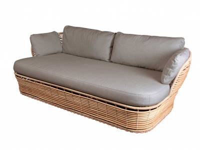 Cane-line Basket 2-Sitzer Sofa, inkl. Cane-line AirTouch Kissensatz, Cane-line Weave Taupe