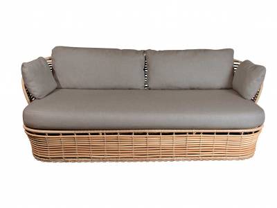 Cane-line Basket 2-Sitzer Sofa, inkl. Cane-line AirTouch Kissensatz, Cane-line Weave Taupe