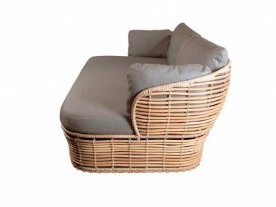 Cane-line Basket 2-Sitzer Sofa, inkl. Cane-line AirTouch Kissensatz, Cane-line Weave Taupe