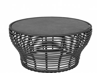 Cane-line Basket Couchtisch Gestell gross Farbe Graphite inkl. Tischplatte