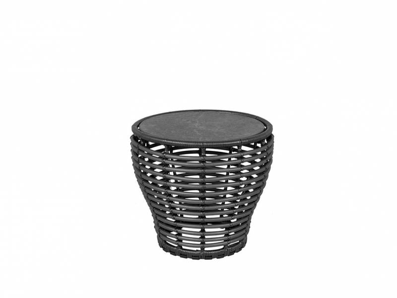 Cane-line Basket Couchtisch Gestell klein Farbe graphite inkl. Tischplatte
