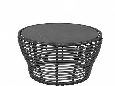 Cane-line Basket Couchtisch Gestell medium Farbe Graphite inkl. Tischplatte