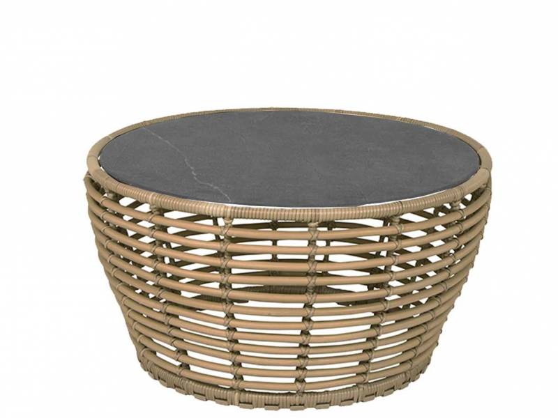 Cane-line Basket Couchtisch Gestell medium Farbe natural inkl. Tischplatte
