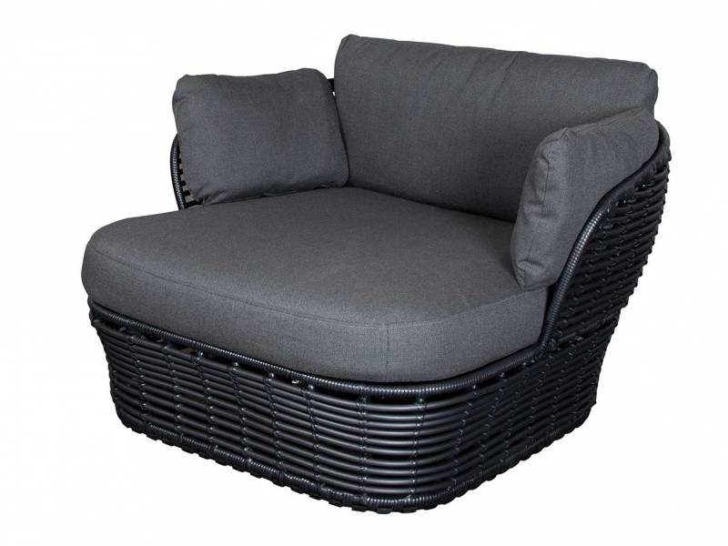 Cane-line Basket Loungesessel, Inkl. Cane-line AirTouch Kissensatz, Cane-line Weave Grey