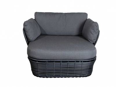 Cane-line Basket Loungesessel, Inkl. Cane-line AirTouch Kissensatz, Cane-line Weave Grey