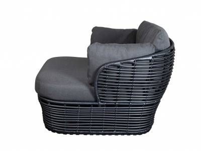 Cane-line Basket Loungesessel, Inkl. Cane-line AirTouch Kissensatz, Cane-line Weave Grey