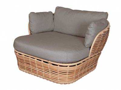 Cane-line Basket Loungesessel, Inkl. Cane-line AirTouch Kissensatz, Cane-line Weave Taupe