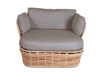 Cane-line Basket Loungesessel, Inkl. Cane-line AirTouch Kissensatz, Cane-line Weave Taupe