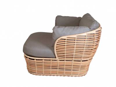 Cane-line Basket Loungesessel, Inkl. Cane-line AirTouch Kissensatz, Cane-line Weave Taupe