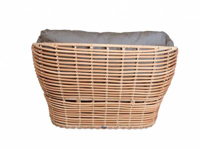 Cane-line Basket Loungesessel, Inkl. Cane-line AirTouch Kissensatz, Cane-line Weave Taupe