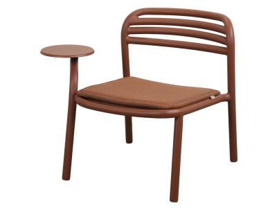 Cane-line Bliss Loungesessel mit Beistelltisch, Desert red