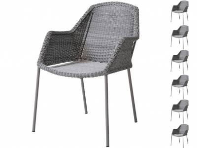 Cane-line Breeze Sessel, stapelbar light grey - AKTIONS-SET 6 Stück für 5