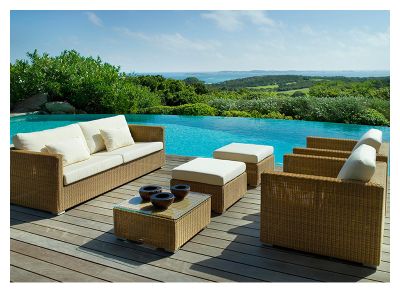 Cane-line Chester 3 Sitzer Loungesofa, Natur