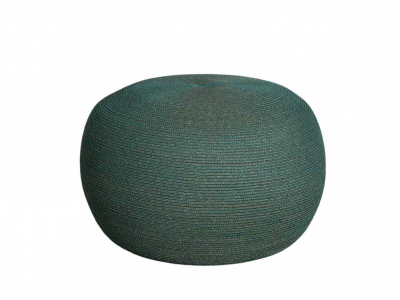 Cane-line Circle Hocker gross, Rund, Cane-line Soft Rope Dark Green