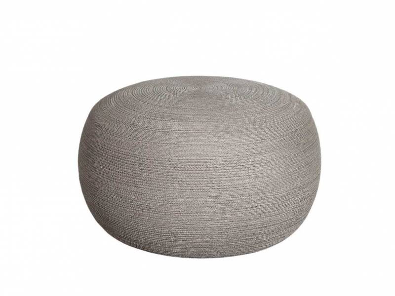 Cane-line Circle Hocker gross, Rund, Cane-line Soft Rope Taupe