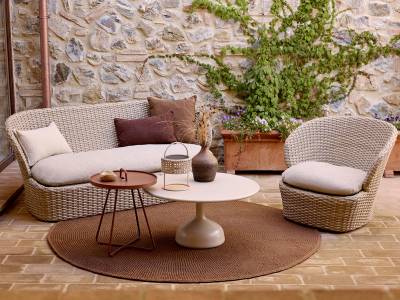 Cane-line Coast 2½-Sitzer-Sofa, Sand