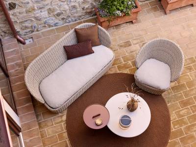 Cane-line Coast 2½-Sitzer-Sofa, Sand