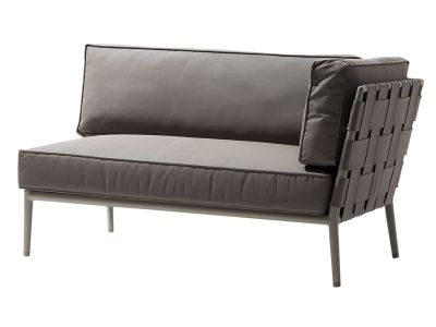 Cane-line Conic Softtouch 2 Sitzer Modulsofa links, braun