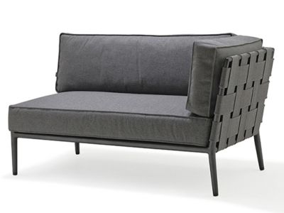 Cane-line Conic Softtouch 2 Sitzer Modulsofa links, grau